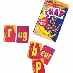 Learning Resources Snap It Up! Phonics And Reading Card Game: Word Familes, 90 Cards
