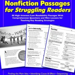 Scholastic Hi-Lo Nonfiction Passages For Struggling Readers, Grades 6 To 8