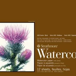 Strathmore 400 Artist Watercolor Pad, 12 X 18 Inches, 140 Lb, 12 Sheets