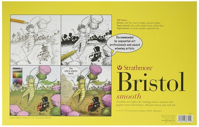 Strathmore 300 Series Bristol Paper, 11 X 17 Inches, 100 Lb, 24 Sheets 3 Strathmore 300 Series Bristol Paper, 11 X 17 Inches, 100 Lb, 24 Sheets
