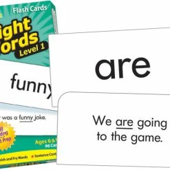 TREND Enterprises, Inc. Trend Enterprises Sight Words Level 1 Flash Cards, Set Of 96