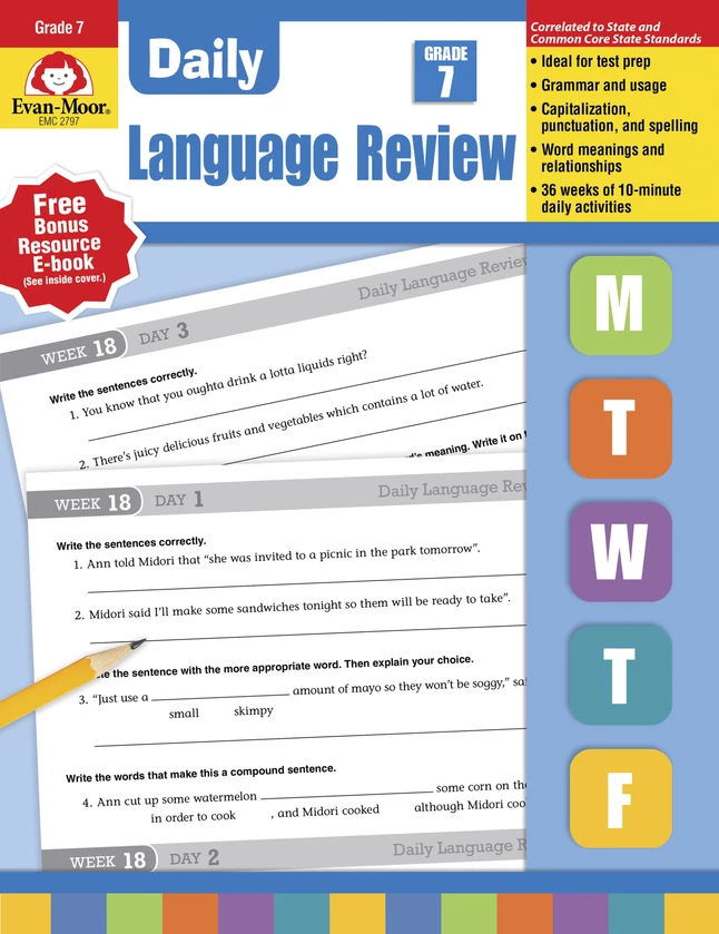 Evan-Moor Daily Language Review Book, Grade 7 3 Evan-Moor Daily Language Review Book, Grade 7