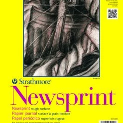 Strathmore 300 Series Newsprint Pad, 9 X 12 Inches, 32 Lb, 50 Sheets