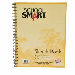 School Smart Wirebound Sketch Book, 8-1/2 X 11 Inches, 50 Lb, 50 Sheets