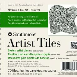 Strathmore White Artist Tiles, 6 X 6 Inches, 60 Lb, 30 Sheets