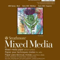 Strathmore 400 Series Mixed Media Pad, 6 X 8 Inches, 184 Lb, 15 Sheets