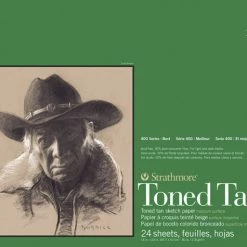 Strathmore 400 Series Toned Tan Drawing Pad, 18 X 24 Inches, 80 Pound, 24 Sheets