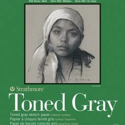 Strathmore 400 Series Toned Gray Drawing Pad, 11 X 14 Inches, 80 Lb, 24 Sheets