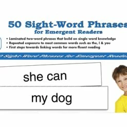 Crystal Springs Books 50 Sight Word Phrases For Emergent And Struggling Readers, Grades PreK-K