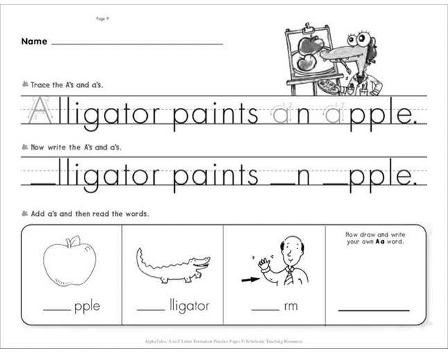Scholastic AlphaTales, A To Z Letter Formation, Grades PreK To 1 6 Scholastic AlphaTales, A To Z Letter Formation, Grades PreK To 1 - Image 4