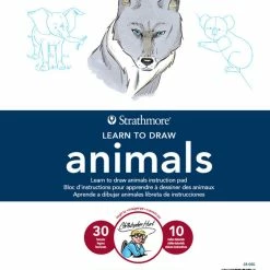 Strathmore Learn To Draw Animals Instructional Drawing Pad, 9 X 12 Inches, 64 Lb, 40 Sheets
