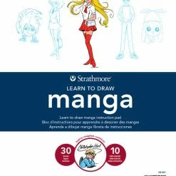 Strathmore Learn To Draw Manga Instructional Drawing Pad, 9 X 12 Inches, 64 Lb, 40 Sheets