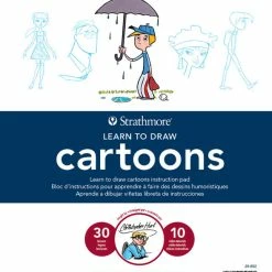 Strathmore Learn To Draw Cartoons Instructional Drawing Pad, 9 X 12 Inches, 64 Lb, 40 Sheets