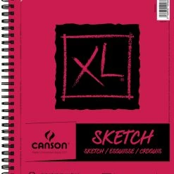Canson XL Sketch Pad, Side Wire, 9 X 12 Inches, White, 100 Sheets