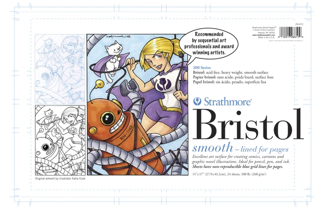 Strathmore 200 Series Bristol Drawing Pad, 11 X 17 Inches, 100 Lb, 24 Sheets 3 Strathmore 200 Series Bristol Drawing Pad, 11 X 17 Inches, 100 Lb, 24 Sheets