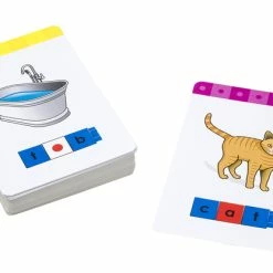 Didax Unifix Reading Early Phonics Word-Building Cards, Grade K, 50 Cards