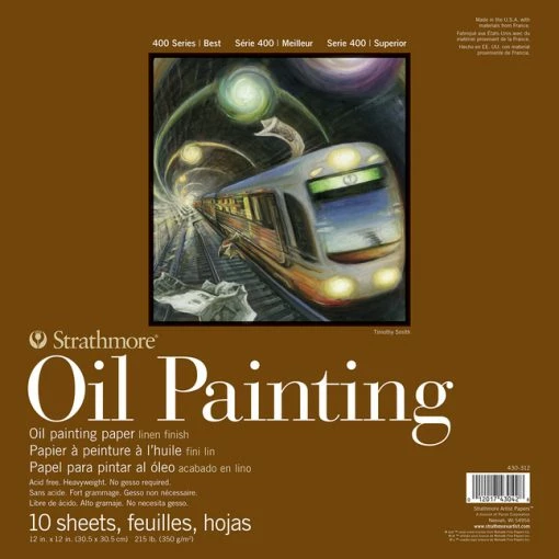 Strathmore 400 Series Oil Painting Pad, 12 X 12 Inches, 215 Lb, 10 Sheets -Books - Literature Shop 2004756 A ecommfullsize