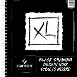 Canson XL Black Drawing Pad, 7 X 10 Inches, 92 Lb, 40 Sheets