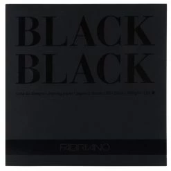 Fabriano Black Black Drawing Pad, 8 X 8 Inches, 300 Gsm, 20 Sheets