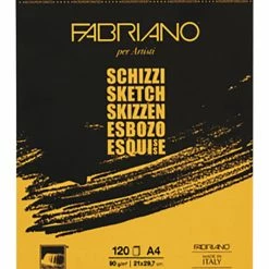 Fabriano Schizzi Sketch Pad, 8-1/4 X 11-3/4 Inches, 60 Lb, 120 Sheets