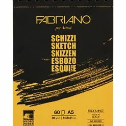 Fabriano Schizzi Sketch Pad, 5-4/5 X 8-1/4 Inches, 60 Lb, 60 Sheets