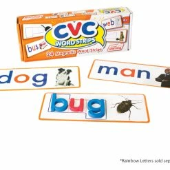 Junior Learning CVC Word Strips, Set Of 24