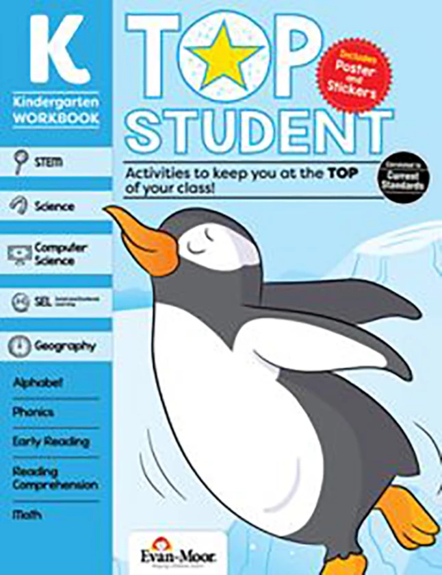 Evan-Moor Top Student Activity Book, Grade K 3 Evan-Moor Top Student Activity Book, Grade K
