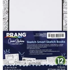 Prang Sketch Smart Sketch Book, White, 11 X 8-1/2 Inches, 40 Sheets