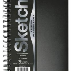 UCreate Poly Cover Sketch Book, Heavyweight, 9 X 6 Inches, 75 Sheets