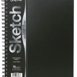 UCreate Poly Cover Sketch Book, Heavyweight, 12 X 9 Inches, 75 Sheets