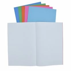School Smart Bright Blank Books, 11 X 17 Inches, Assorted Colors, 6 Sheets, Pack Of 6