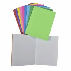 School Smart Bright Blank Books, Assorted Colors, 24 Sheets, Pack Of 10