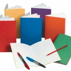 School Smart Bright Blank Books, 8-1/2 X 11 Inches, Assorted Colors, 24 Sheets, Pack Of 6
