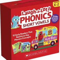 Scholastic Books Laugh-A-Lot Phonics Short Vowels Single Set, 12 Readers, Grades PreK-2