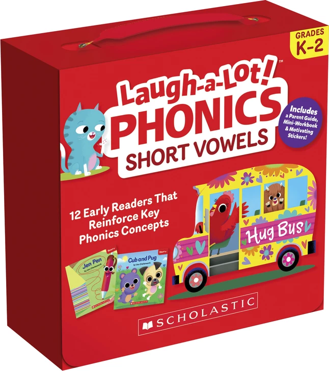 Scholastic Books Laugh-A-Lot Phonics Short Vowels Single Set, 12 Readers, Grades PreK-2 3 Scholastic Books Laugh-A-Lot Phonics Short Vowels Single Set, 12 Readers, Grades PreK-2