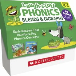 Scholastic Books Laugh-A-Lot Phonics Blends And Digraphs Class Set, 60 Readers, Grades PreK-2