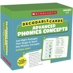 Scholastic Cards Decodable Advanced Phonics Concepts, Grades 1-3