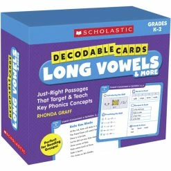 Scholastic Cards Decodable Long Vowels, Grades K-2