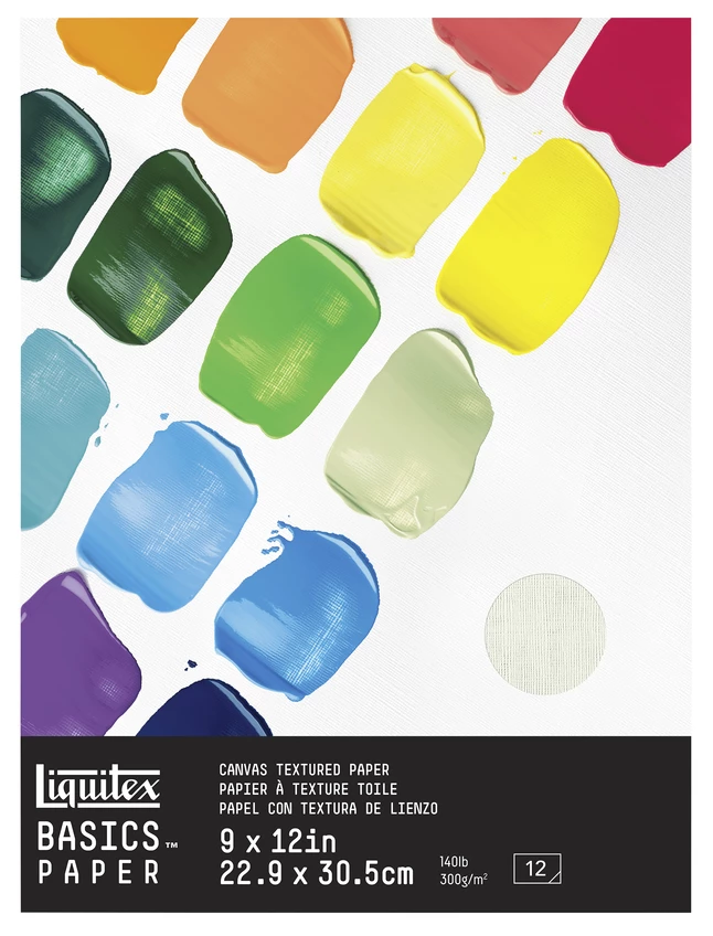 Liquitex BASICS Paper Pad, 9 X 12 Inches, 140 Lb, 12 Sheets 3 Liquitex BASICS Paper Pad, 9 X 12 Inches, 140 Lb, 12 Sheets
