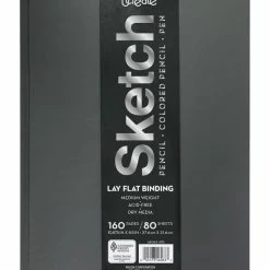 UCreate Hardbound Sketch Art Notebook, 10-7/8 X 8-1/2 Inch, 80 Sheet