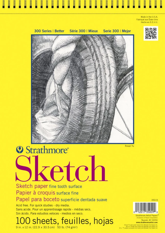 Strathmore 300 Series Sketch Pad, 11 X 14 Inches, 50 Lb, 100 Sheets 3 Strathmore 300 Series Sketch Pad, 11 X 14 Inches, 50 Lb, 100 Sheets