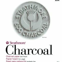 Strathmore 500 Series Charcoal Paper Pad, 18 X 24 Inches, Assorted Colors, 24 Sheets