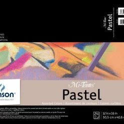 Canson Mi-Teintes Drawing Pad, 12 X 16 Inches, 98 Lb, Assorted Colors, 24 Sheets