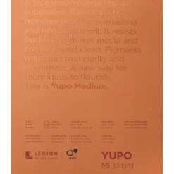 Yupo Waterproof Watercolor Pad, 9 X 12 Inches, 74 Lb, 10 Sheets