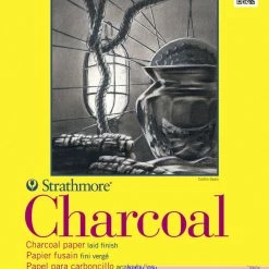 Strathmore 300 Series Charcoal Paper Pad, 11 X 17 Inches, Natural White, 32 Sheets