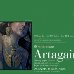 Strathmore Artagain 400 Series Drawing Paper, 12 X 18 Inches, 60 Lb, Black, 24 Sheets