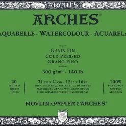Arches Cold Press Watercolor Paper, 12 X 16 Inches, 140 Lb, 20 Sheets