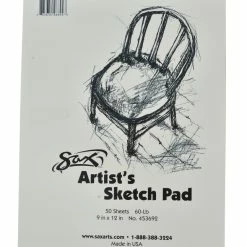 Sax Sulphite Artists Sketch Pad, 60 Lbs, 9 X 12 Inches, White, 50 Sheets 6 Sax Sulphite Artists Sketch Pad, 60 Lbs, 9 X 12 Inches, White, 50 Sheets -Books - Literature Shop 453692 B ecommfullsize