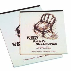 Sax Sulphite Artists Sketch Pad, 60 Lbs, 11 X 14 Inches, White, 50 Sheets