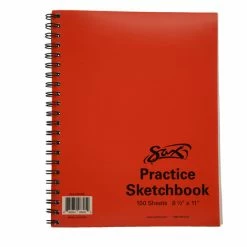 Sax Spiral Binding Sketchbook, 50 Lbs, 8-1/2 X 11 Inches, White, 100 Sheets